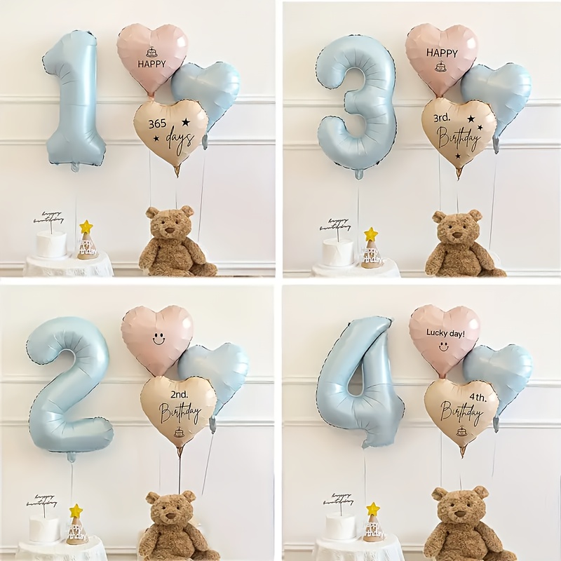 Baby Products Lotion - 4 stuks baby blauw nummer verjaardag