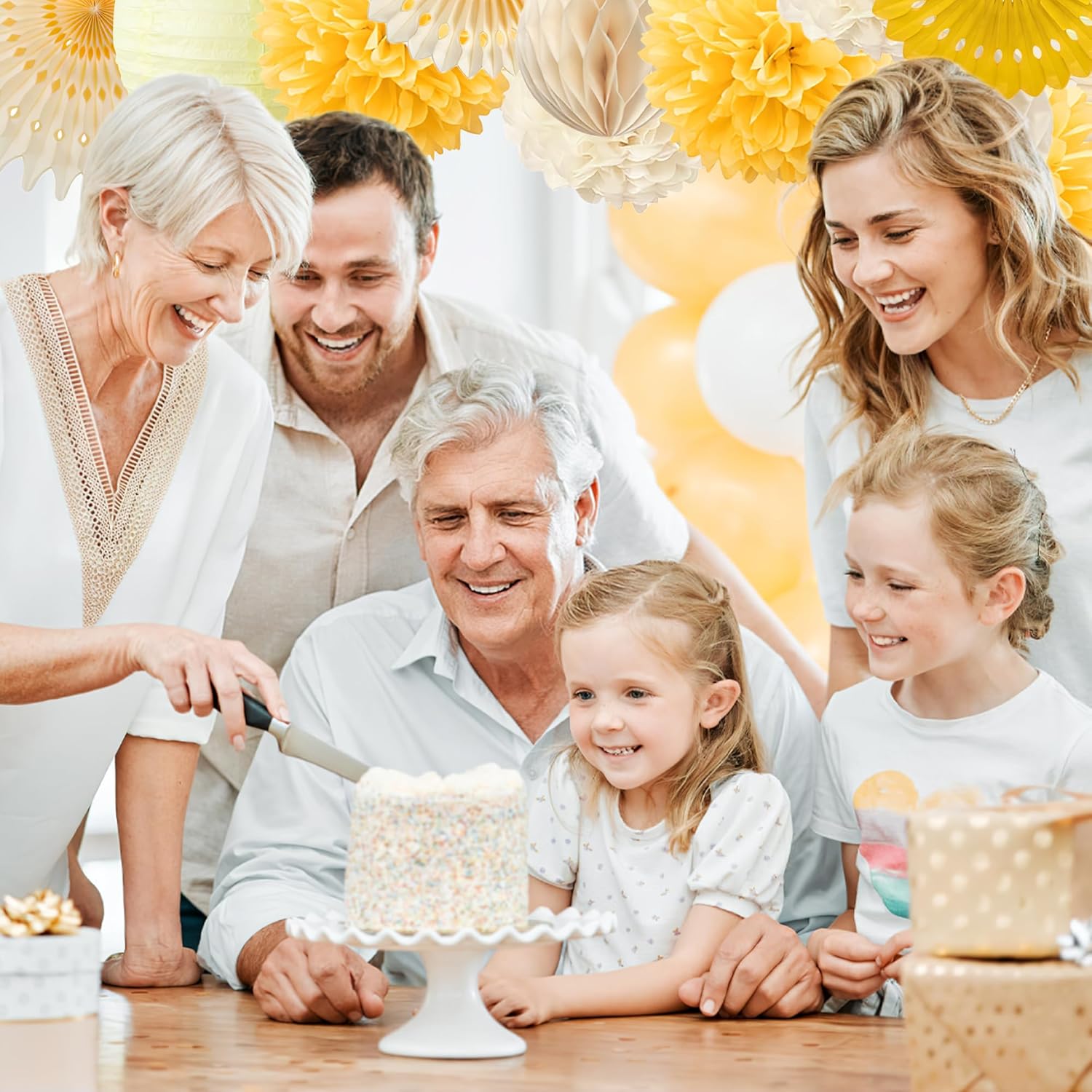 Gele feestdecoraties Geel en c - Baby Products Lotion recensie en prijs